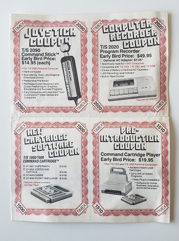 Timex Sinclair TS-1000: Cupones - P482259SO