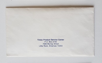 Timex Sinclair TS-1000: Timex Product Service Center Sobre - P482259SO
