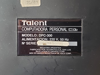 Talent DPC-300: 50221 - Etiqueta
