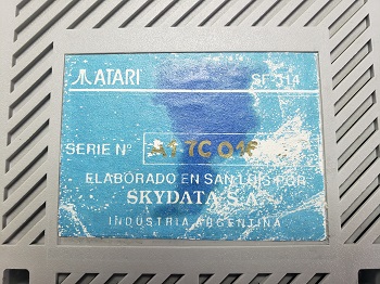 Atari SF314: Etiqueta - A1 7C016
