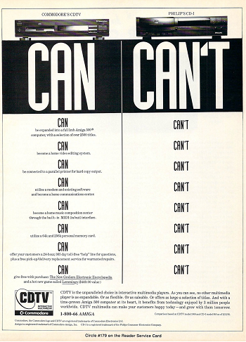 C= Amiga CDTV: Can - Cant