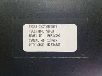 Texas Instruments PHP1600: Etiqueta 139424